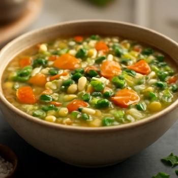 Comforting Vegetable Rice Soup