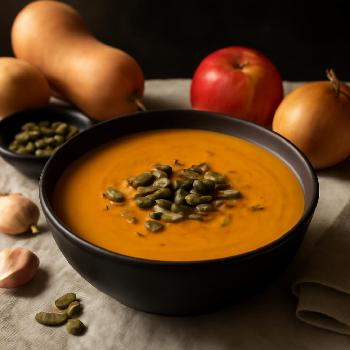 Roasted Butternut Squash and Apple Soup